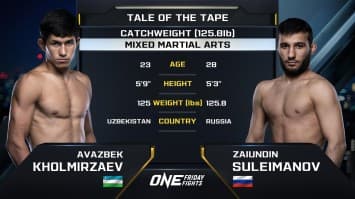 อาวาซเบก โคลเมียร์ซาเอฟ vs ไซอุนดิน ซูไลมานอฟ | ONE ลุมพินี 59 | 19 เม.ย. 2567 | Ch7HD