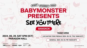 รูกกี้ปีศาจ BABYMONSTER ประกาศแฟนมีตติ้งครั้งแรกในไทยที่สยามพารากอน BABYMONSTER PRESENTS : SEE YOU THERE in Bangkok