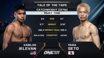 คาบิลัน เจเลวาน vs มูกะ เซโตะ | ONE ลุมพินี 61 | 3 พ.ค. 2567 | Ch7HD