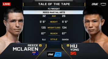 รีซ แม็คลาเรน vs ฮู หยง | ONE FIGHT NIGHT 22 | 4 พ.ค. 67 | CH7HD