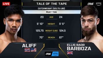 อาลีฟ ส.เดชะพันธ์ vs เอลลิส บาร์โบซา | ONE FIGHT NIGHT 23 | 6 ก.ค.67 | CH7HD