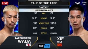 ทัตสึมิตสึ วาดะ vs เซียะ เหวย  | ONE FIGHT NIGHT 23 | 6 ก.ค.67 | CH7HD