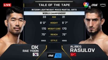  อ็อก เรยุน vs อาลิเบก ราซูลอ | ONE FIGHT NIGHT 23 | 6 ก.ค.67 | CH7HD