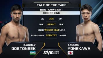 อิลาเชฟ ดอสตอนเบก vs ทาซูกุ โยเนะกาวะ | ONE ลุมพินี 73 | 2 ส.ค. 2567 | Ch7HD
