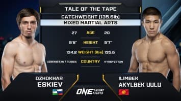 ดาโจฮาร์ เอสคิเอฟ vs อิลิมเบก อาคิลเบก อูลู | ONE ลุมพินี 74 | 9 ส.ค. 2567 | Ch7HD