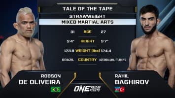 ร็อบสัน เด โอลิเวรา vs ราฮิล บากิรอฟ | ONE ลุมพินี 75 | 16 ส.ค. 2567 | Ch7HD