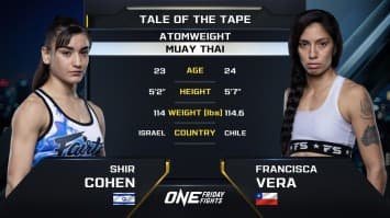 เชียร์ โคเฮน vs ฟรานซิสกา เวรา | ONE ลุมพินี 75 | 16 ส.ค. 2567 | Ch7HD