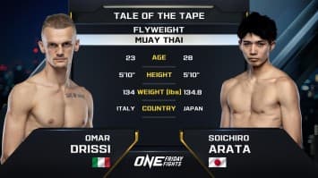 โอมาร์ ดริสซี vs โซอิชิโระ อาราตะ | ONE ลุมพินี 77 | 30 ส.ค. 2567 | Ch7HD