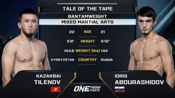 คาซัคไบ ไทลินอฟ vs อิดริส อับดูราชิดอฟ | ONE ลุมพินี 78 | 6 ก.ย. 2567 | Ch7HD