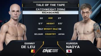 จิอานนี เดอ เลอ vs คุโรดะ นาโอยะ | ONE ลุมพินี 78 | 6 ก.ย. 2567 | Ch7HD