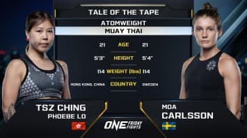 จี เชง ฟีบิ โล vs โมอา คาร์ลสัน | ONE ลุมพินี 78 | 6 ก.ย. 2567 | Ch7HD