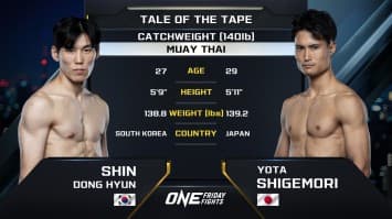 ชิน ดง เฮียน vs โยตะ ชิเกะโมริ | ONE ลุมพินี 78 | 6 ก.ย. 2567 | Ch7HD