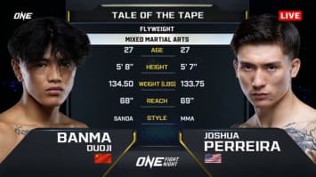 บันหม่า ตั่วจี๋ vs โจชัว เพอร์เรรา | ONE FIGHT NIGHT 29 | CH7HD | 8 มี.ค. 2568