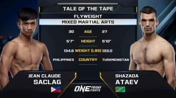 ฌอง โคลด ซาคลาก vs ชาซาดา อาตาเอฟ | ONE ลุมพินี 109 | 23 พ.ค. 2568 | Ch7HD