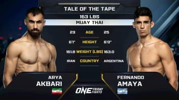 อาร์ยา อัคบารี vs เฟอร์นันโด อะมายา | ONE ลุมพินี 110 | 30 พ.ค. 2568 | Ch7HD