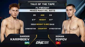 ซาร์ดอร์ การิมโบเอฟ vs โรมัน โปปอฟ | ONE ลุมพินี 113 | 20 มิ.ย. 2568 | Ch7HD