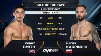 ดอนนี สมิธ vs มาเชจ์ คาร์ปินสกี | ONE ลุมพินี 113 | 20 มิ.ย. 2568 | Ch7HD