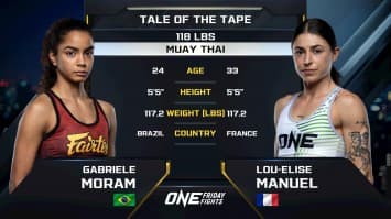 กาเบรียลเล โมราม vs ลู-เอลิส มานูแอล | ONE ลุมพินี 115 | 4 ก.ค. 2568 | Ch7HD