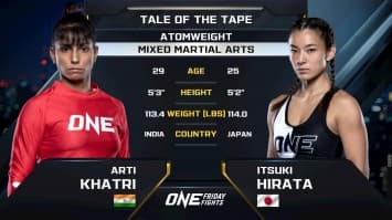 อาร์ตี คาตรี vs อิตซูกิ ฮิราตะ | ONE ลุมพินี 120 | 15 ส.ค. 2568 | Ch7HD